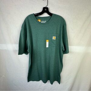 Carhartt Green Short Sleeve T-Shirt, Large Tall